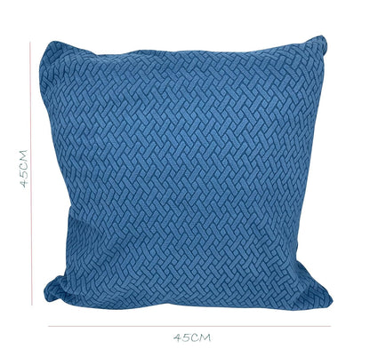 Polar Fleece Fabric Cushion Cover With Zipper (45 x 45 cm) Sky Blue