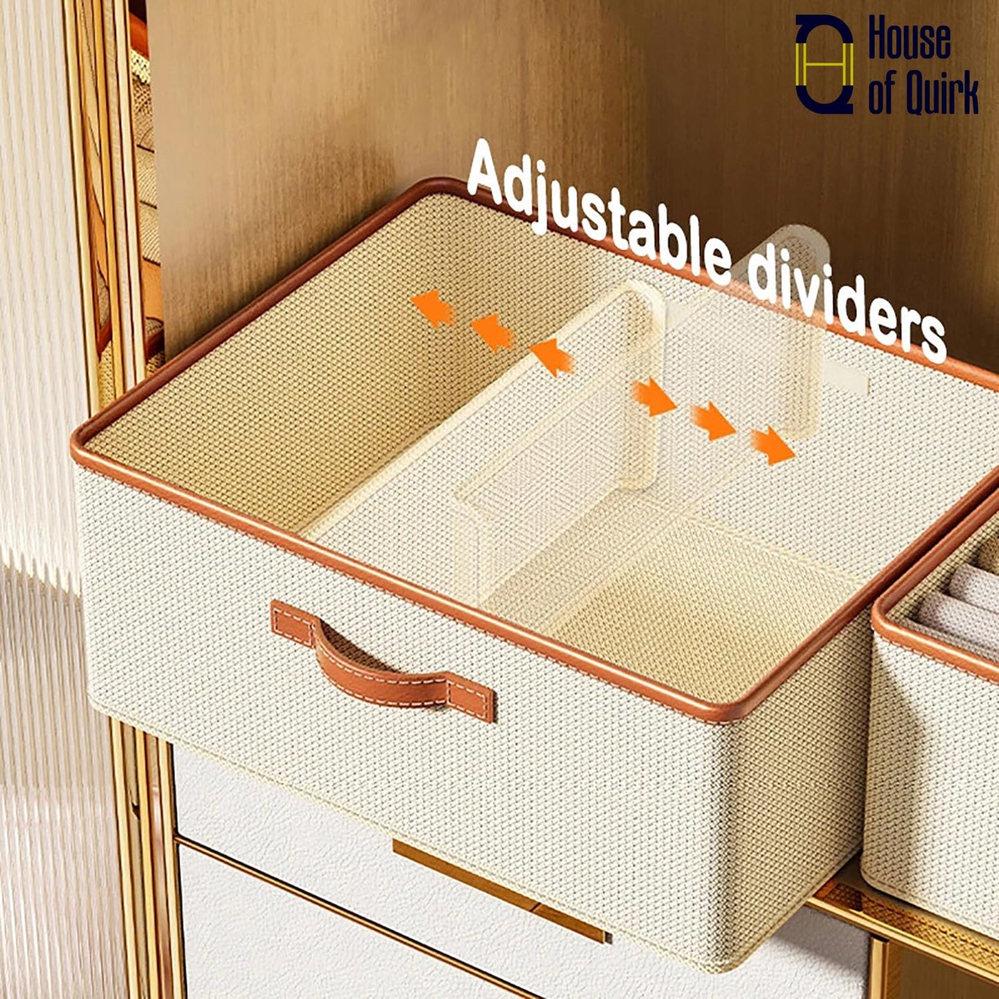 Folding Storage Box Organiser- Beige