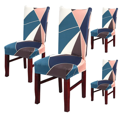 Printed Chair Cover-(Green Peach Prism)