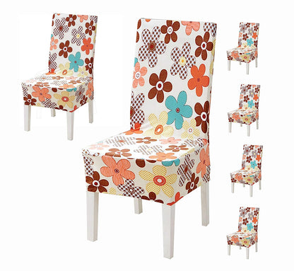 Printed Chair Cover-Cream Bunch