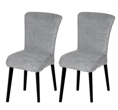 Stretchy Universal Jacquard Sapphire Chair Cover ( Charcoal)