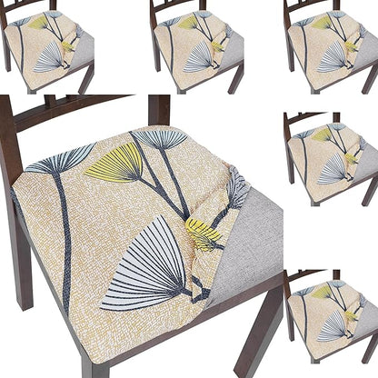 Elastic Chair Seat Covers Stretch Chair Covers ( Beige Dandelion)