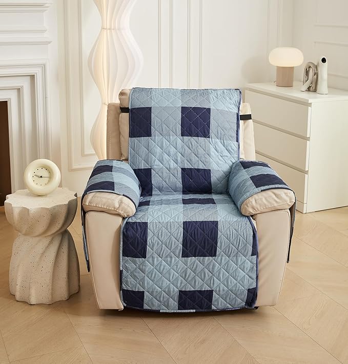 Printed Quilted Recliner Sofa Cover Furniture Protector