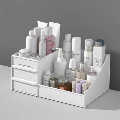 Makeup Organizer with 3 Drawers Plastic Storage