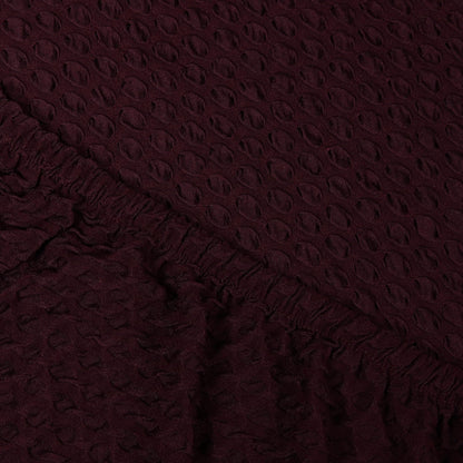 Universal Stretchable Jacquard Sofa Cover (Wine)