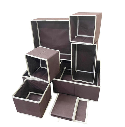 Foldable Cloth Storage Box Drawer Organizer Containers Set of 8