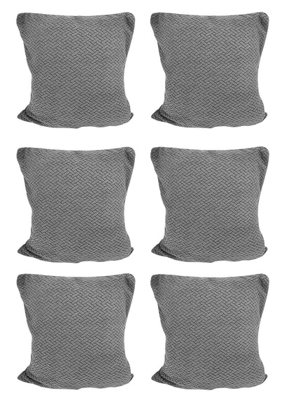 Polar Fleece Fabric Cushion Cover With Zipper (45 x 45 cm) (Dark Grey)