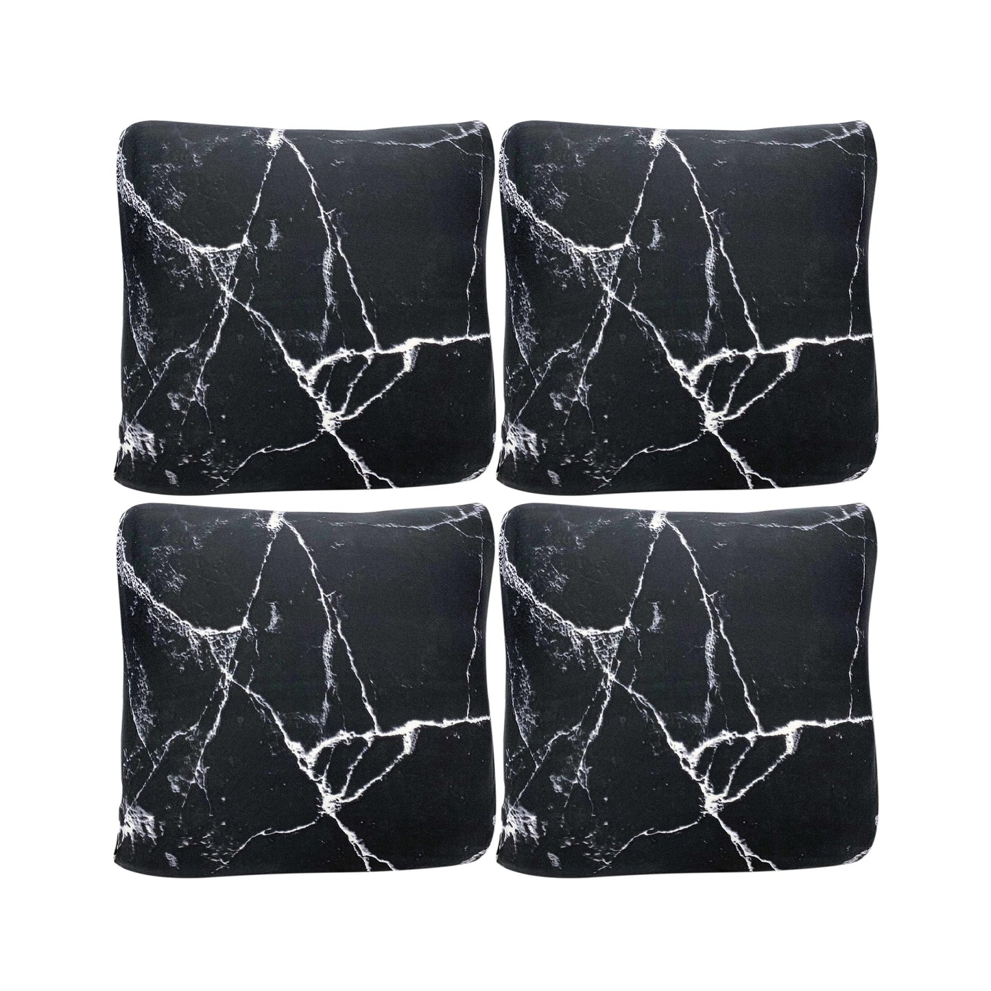 Polyester Throw Pillow Case Cushion Cover (16.5x16.5 inch/ 42x42cm) (Jet Black)