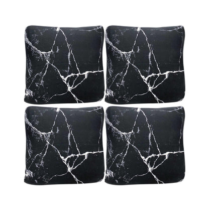 Polyester Throw Pillow Case Cushion Cover (16.5x16.5 inch/ 42x42cm) (Jet Black)