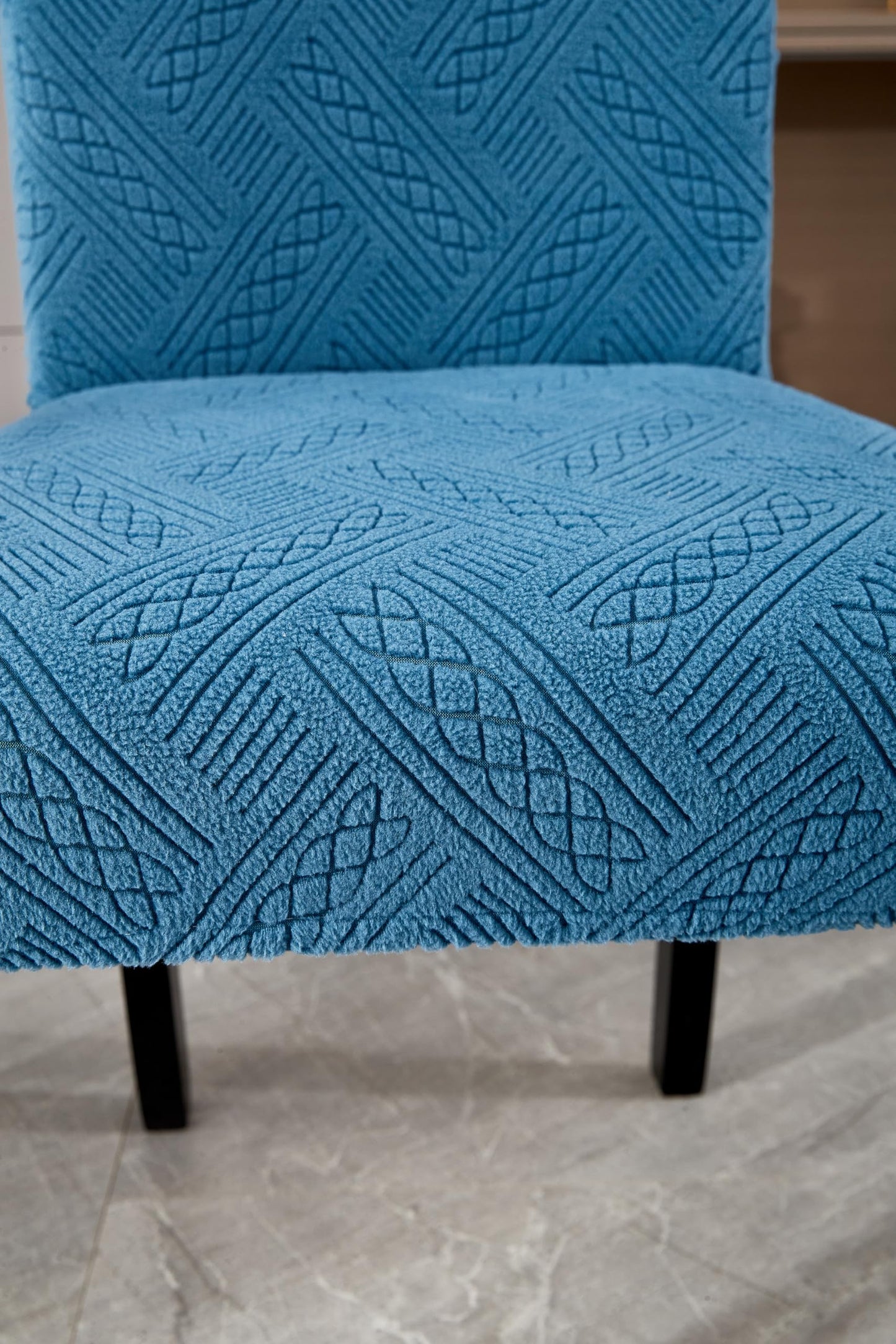 Elastic Jacquard Chair Cover (Pattern Blue)