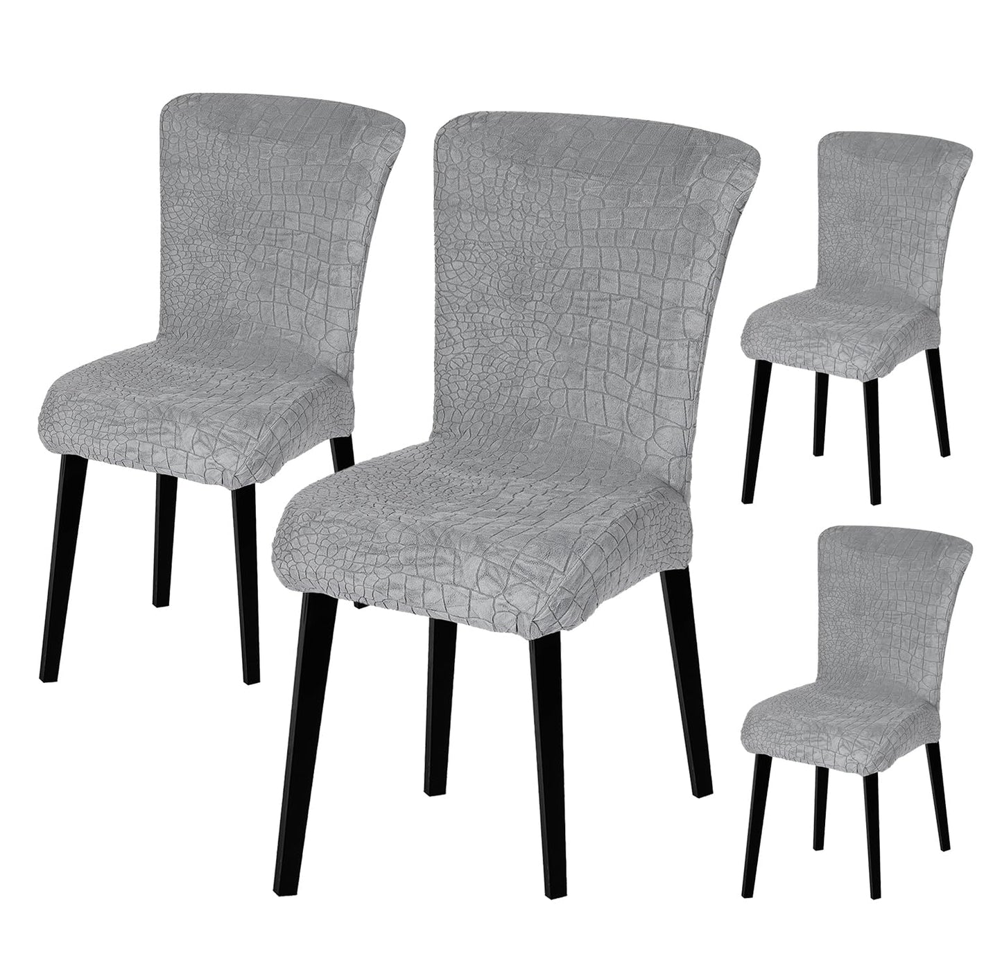 Stretchy Universal Jacquard Sapphire Chair Cover ( Charcoal)