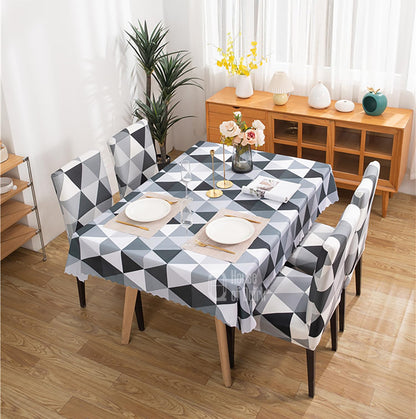 Dining Table Cover Waterproof kitchen dining (1 Piece Table Cover Only 140x220cm)