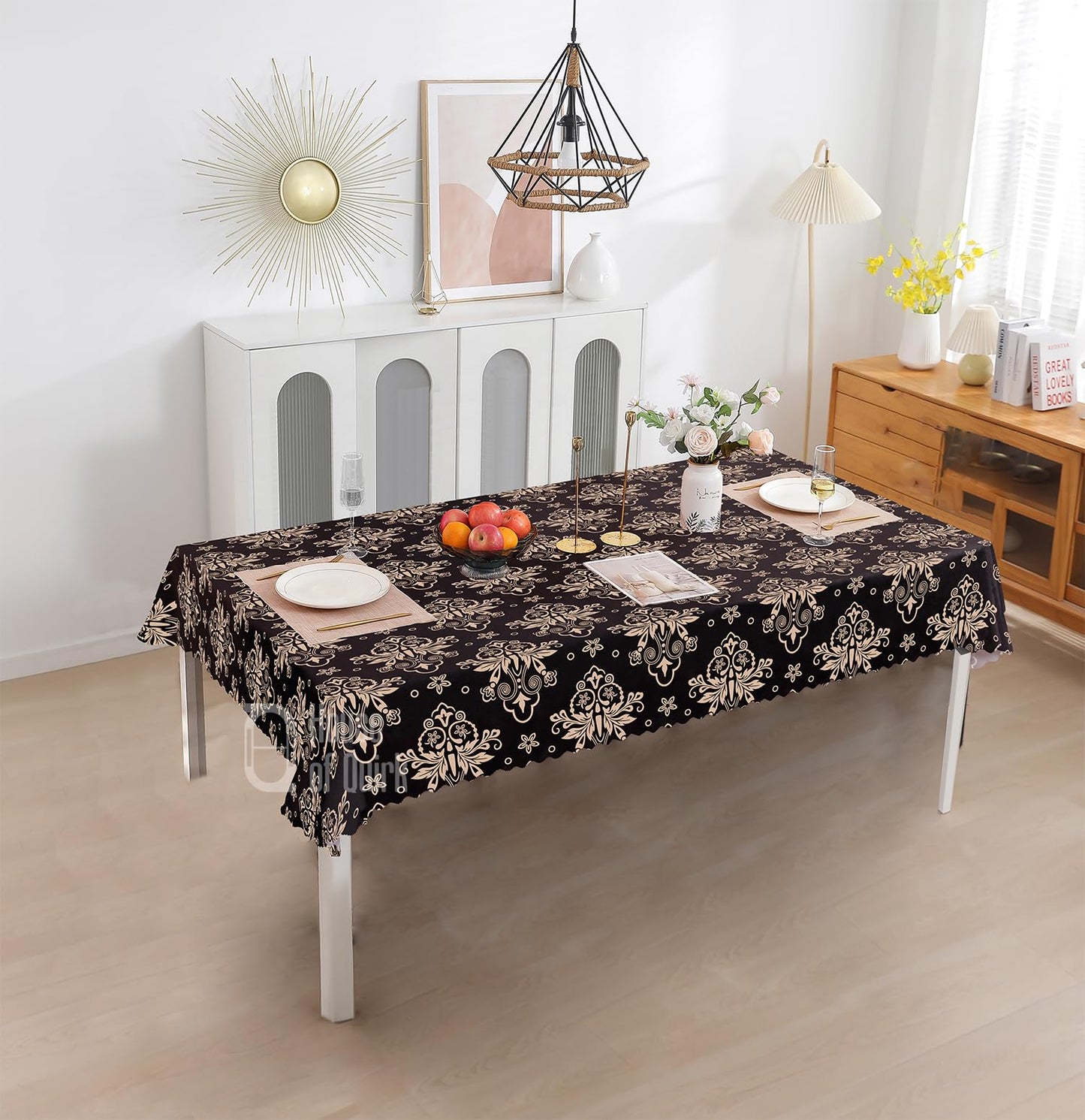 Dining Table Cover Waterproof kitchen dining (1 Piece Table Cover Only 140x220cm)