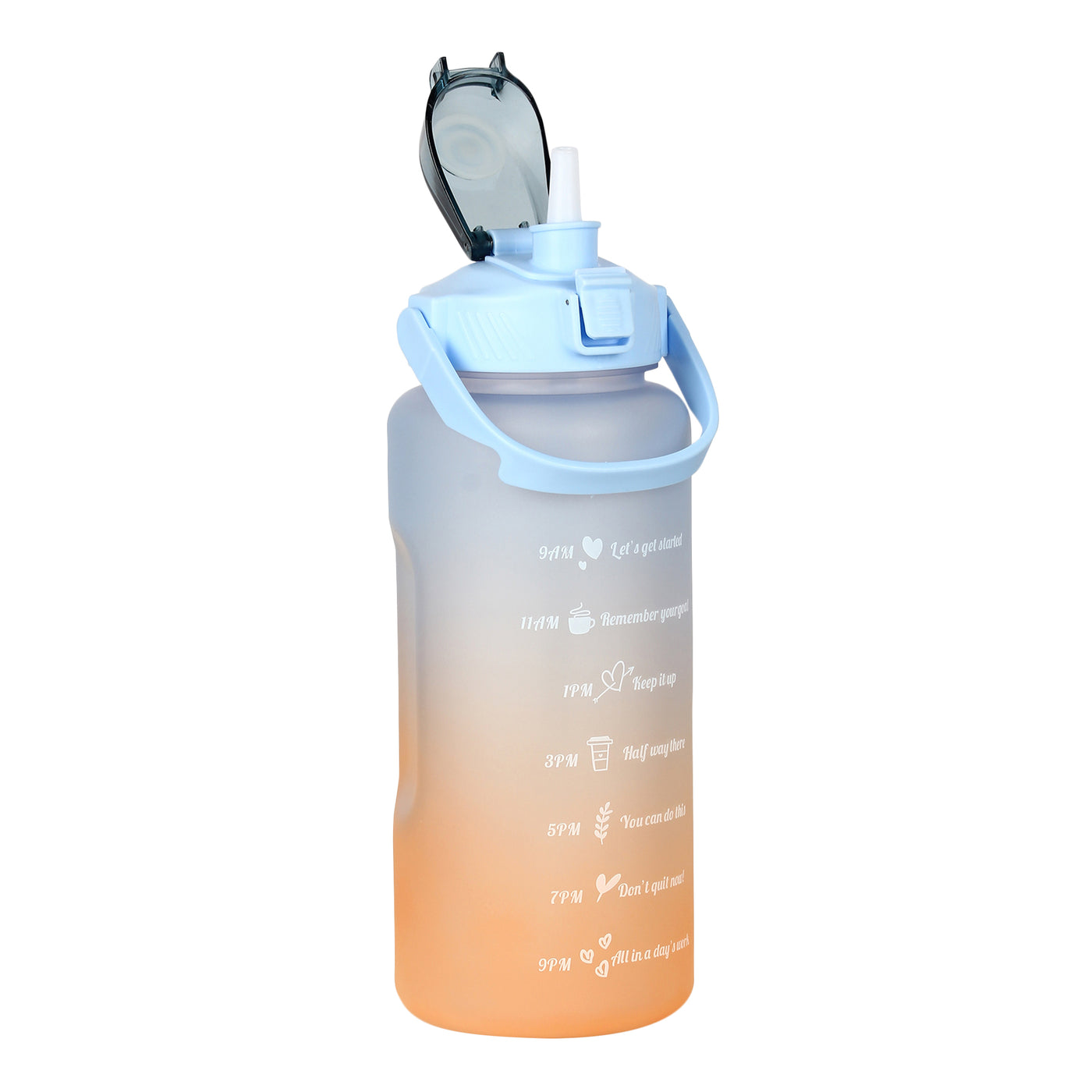 Hemico 2 Litre 3D Sticker Water Bottle with Straw, Handle, for Gym Fitness  at Rs 185/piece, PERSONAL PRODUCT in Surat
