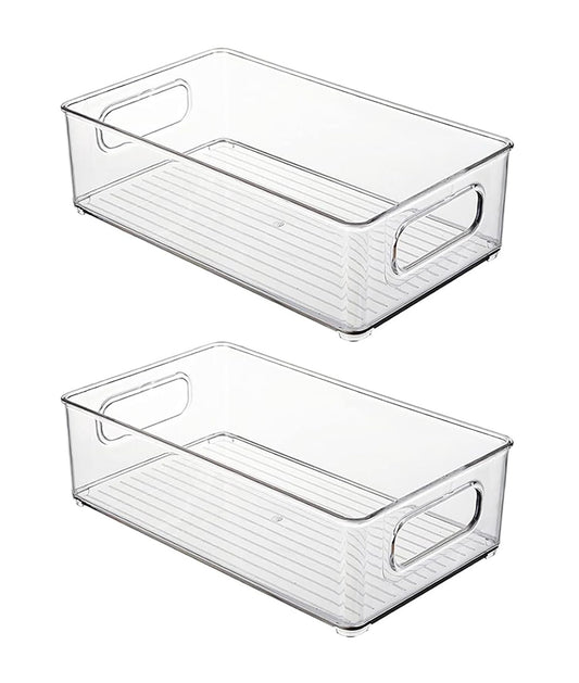 Storage Bins for Pantry, Refrigerator, Countertop, Cabinet Organization Plastic