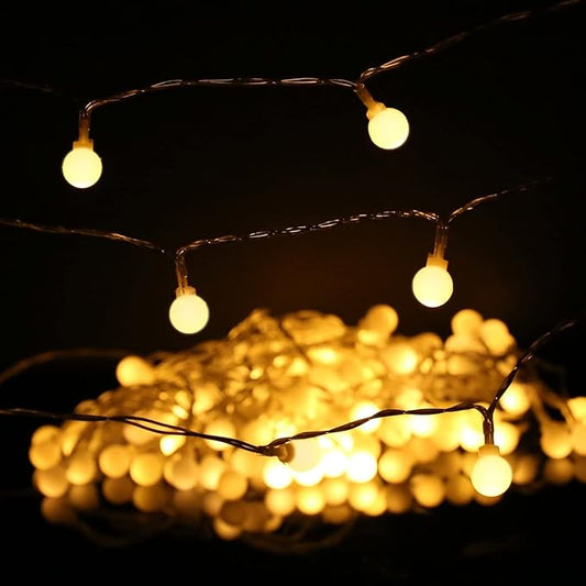 Outdoor String LightsBattery Operated Warm White, 20 LED Ball Lights