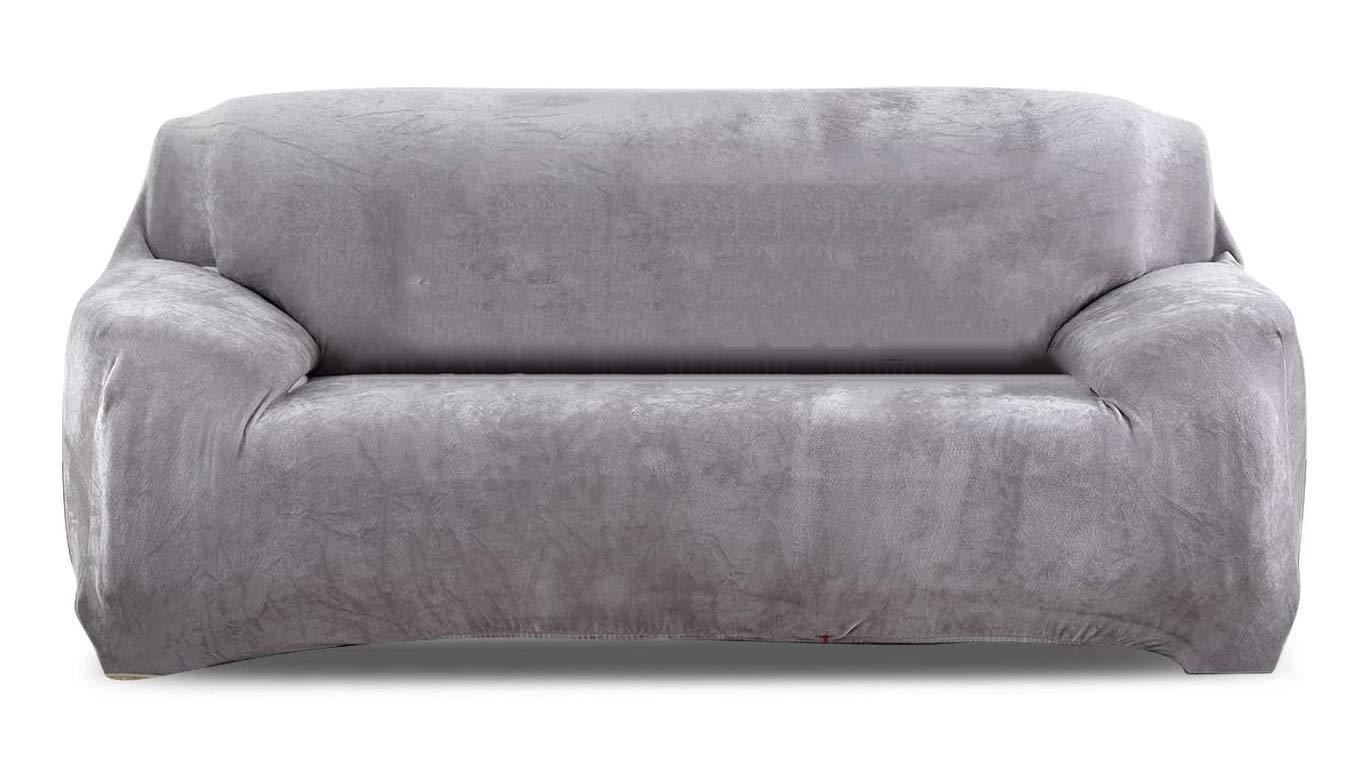 Plush Sofa Slipcover - Light Grey