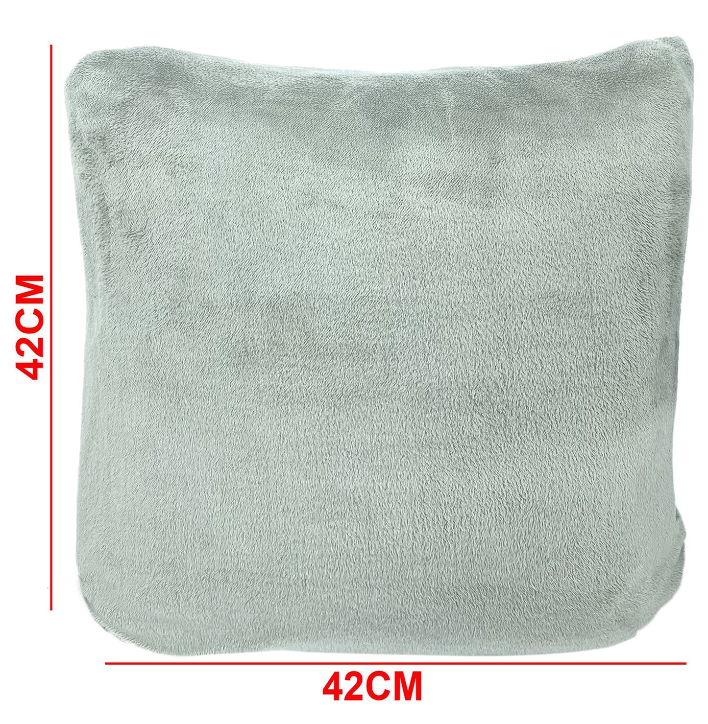 Plush Cushion Cover - Grey