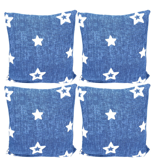 Polyester Cushion Cover - Blue Star