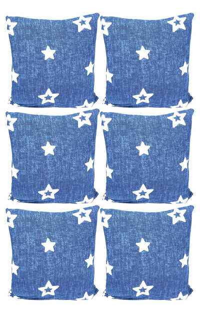 Polyester Cushion Cover - Blue Star