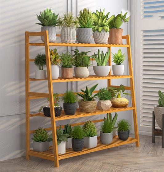 4 Tier Bamboo Shelf Storage Rack Storage Plant Stand ( DO-IT-Yourself)