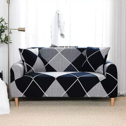 Printed Sofa Cover - Checkerplaid Blue