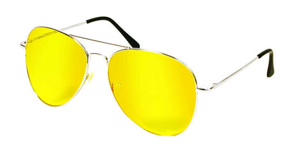 Night Vision Aviator Sunglasses for Driving Unisex Sunglasses - Yellow