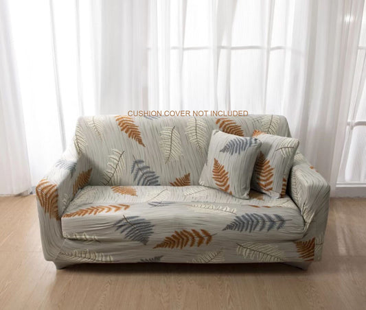 Printed Sofa Cover - Back Wood Green Leaf