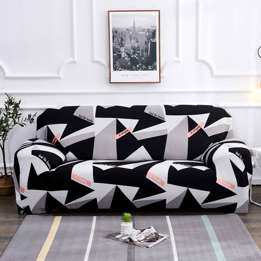 Printed Sofa Cover - Black Prism