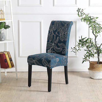 Solid Elastic Chair Cover - Blue Ash