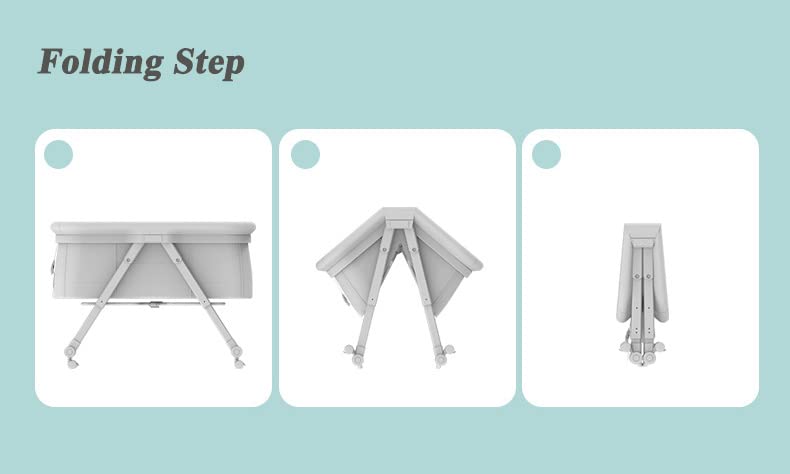 Cradle Crib Baby Rack, Foldable, Comes with Casters - Green