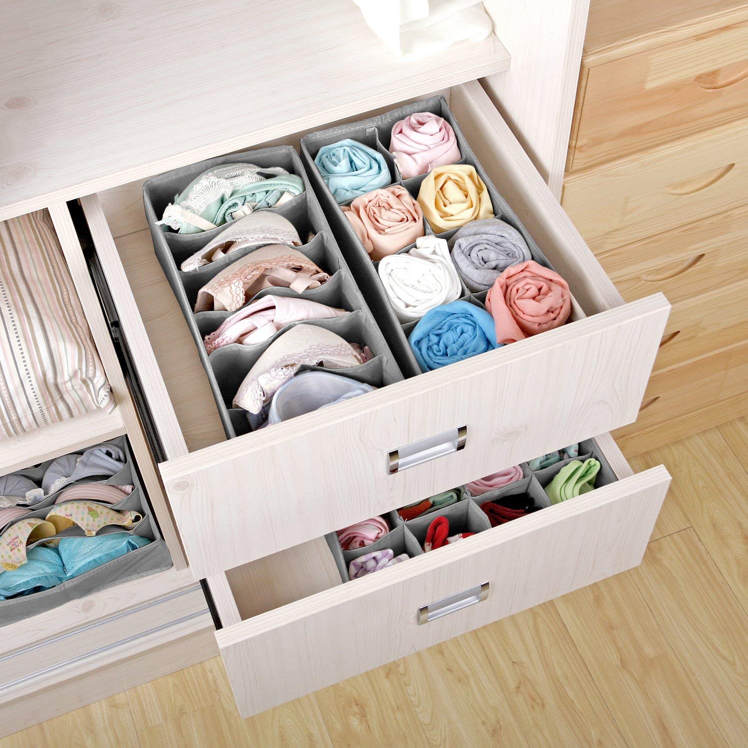 Spring Savings Clearance Items! Zeceouar Clearance Items for Home Socks  Underwear Storage Box With Lid,13 Lattice Partition Drawer  Organizer,Foldable Closet Storage Box Socks,Bra,Tie,Towel,Scarf 