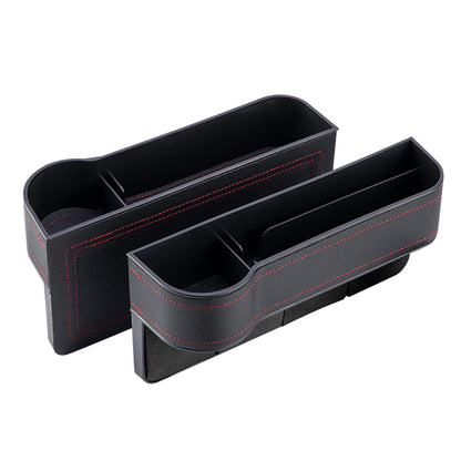 Car Seat Gap Filler Organizer Storage Box Front Seat Console Side Pocket with Cup Holder