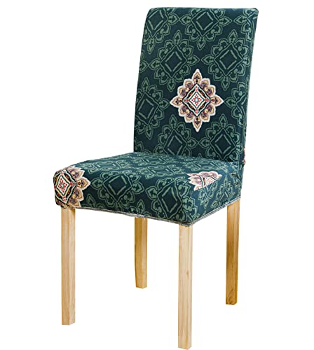 Printed Chair Cover - Green Brocade