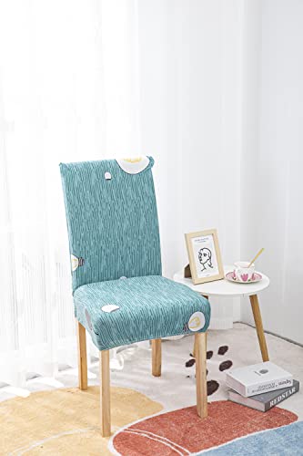 Printed Chair Cover -  Green Lamp