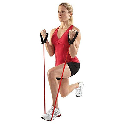 Resistance Tube Exercise Bands for Stretching with Door Anchor, Workout, and Toning for Men, and Women