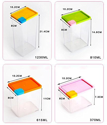 6 Pcs Stackable & Space-Savvy Pocket Food Storage Box Container - Multi