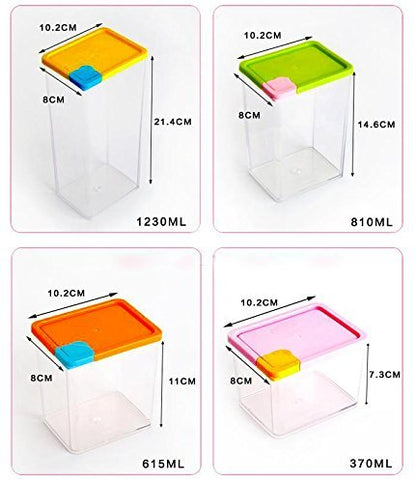 6 Pcs Stackable & Space-Savvy Pocket Food Storage Box Container - Multi