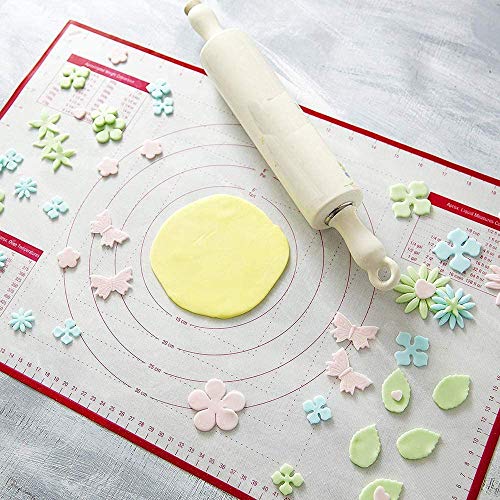 Large Silicone Pastry Mat Extra Thick Non Stick Baking Mat with Measurement