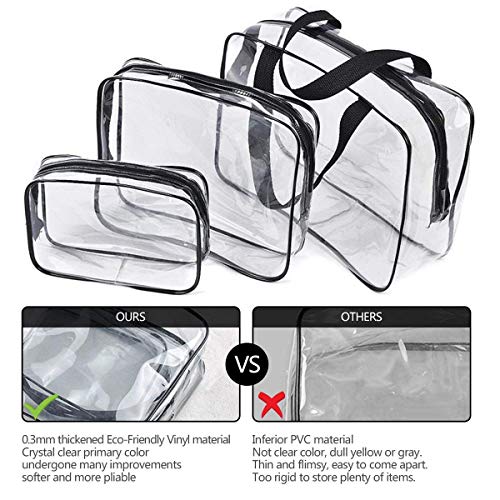 PVC Packing Organizers (Set of 3) (Clear_TRANS_TRAVELCUBE_SET3)