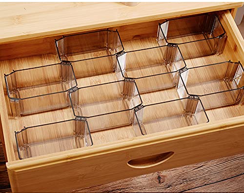 6 Plastic Desk Drawer Organizers