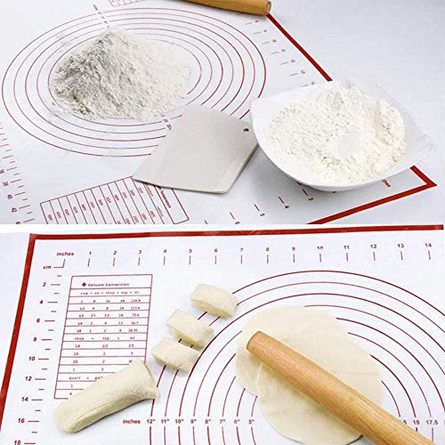 Large Silicone Pastry Mat Extra Thick Non Stick Baking Mat with Measurement