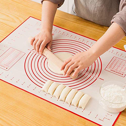 Large Silicone Pastry Mat Extra Thick Non Stick Baking Mat with Measurement