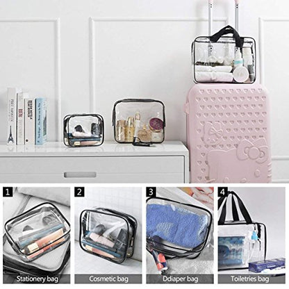 PVC Packing Organizers (Set of 3) (Clear_TRANS_TRAVELCUBE_SET3)