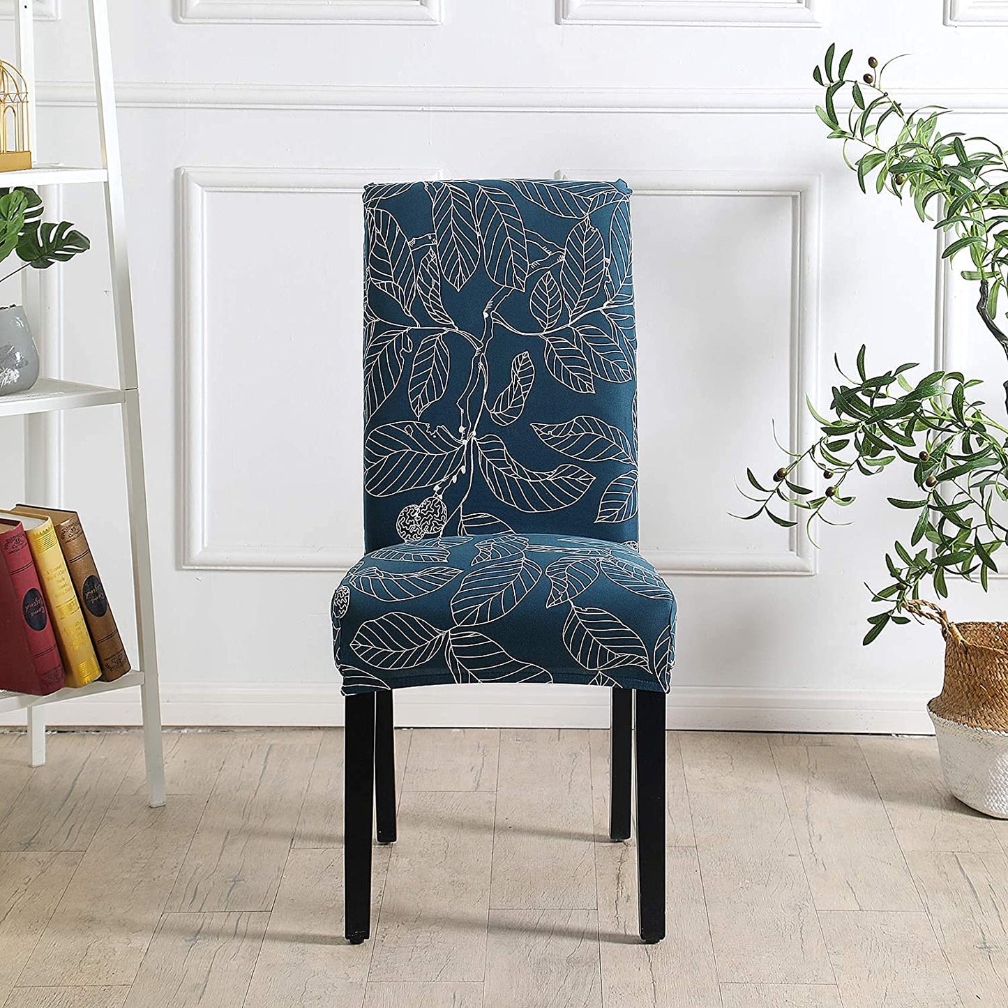 Solid Elastic Chair Cover - Blue Ash