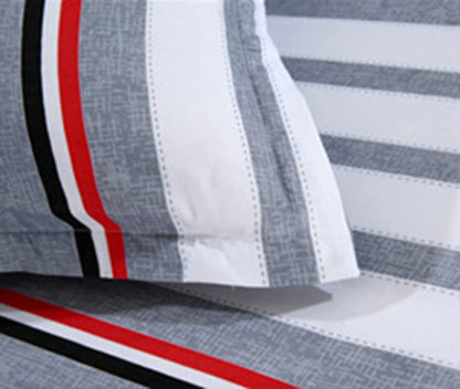 Fitted Bed Sheet - Grey Stripes