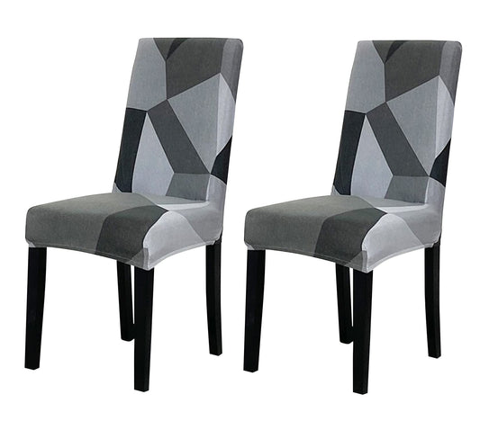 Elastic Chair Cover(Grey Dark Grey Prism)