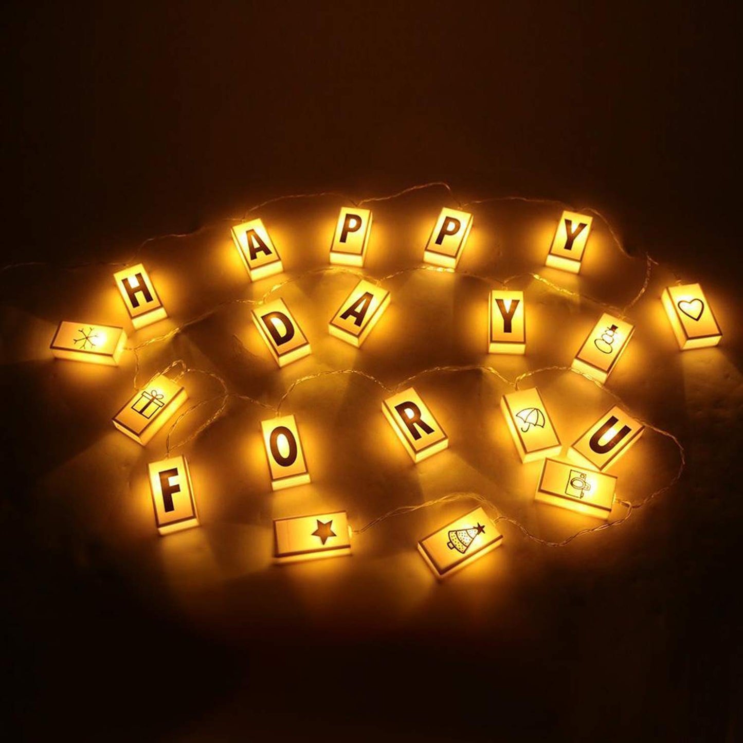 20 Led Letter Light Box String With 96 Letters Numbers & Symbols