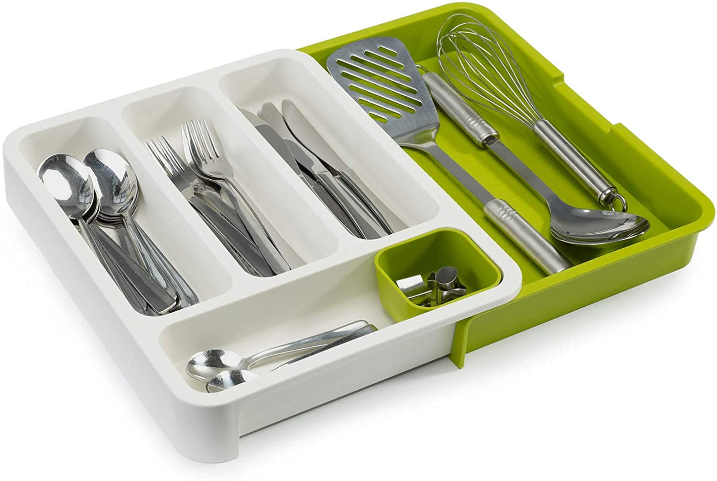 Drawer Store Expandable Cutlery Tray - Green