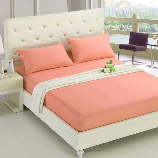 Fitted Bed Sheet - Peach